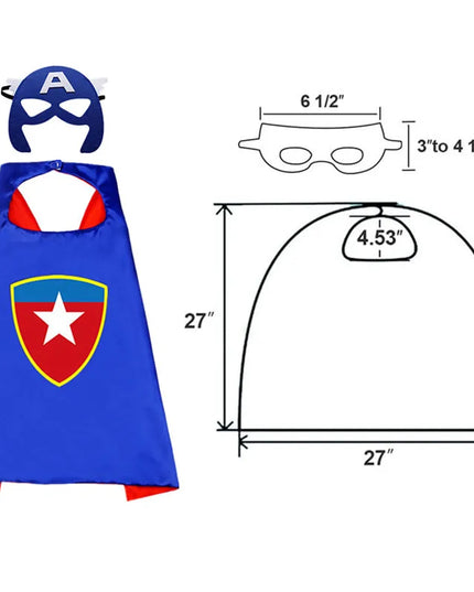 Halloween Superhero Cape & Mask Costume Set™