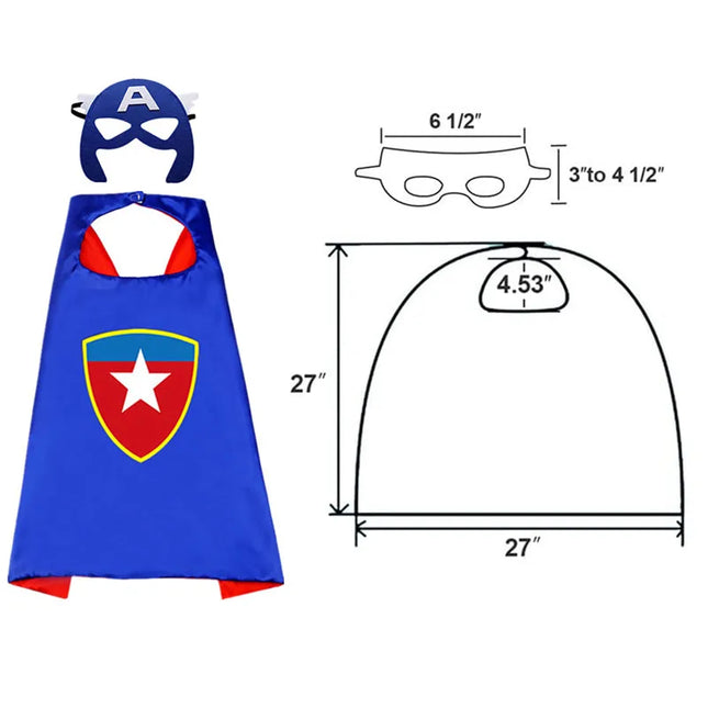 Halloween Superhero Cape & Mask Costume Set™