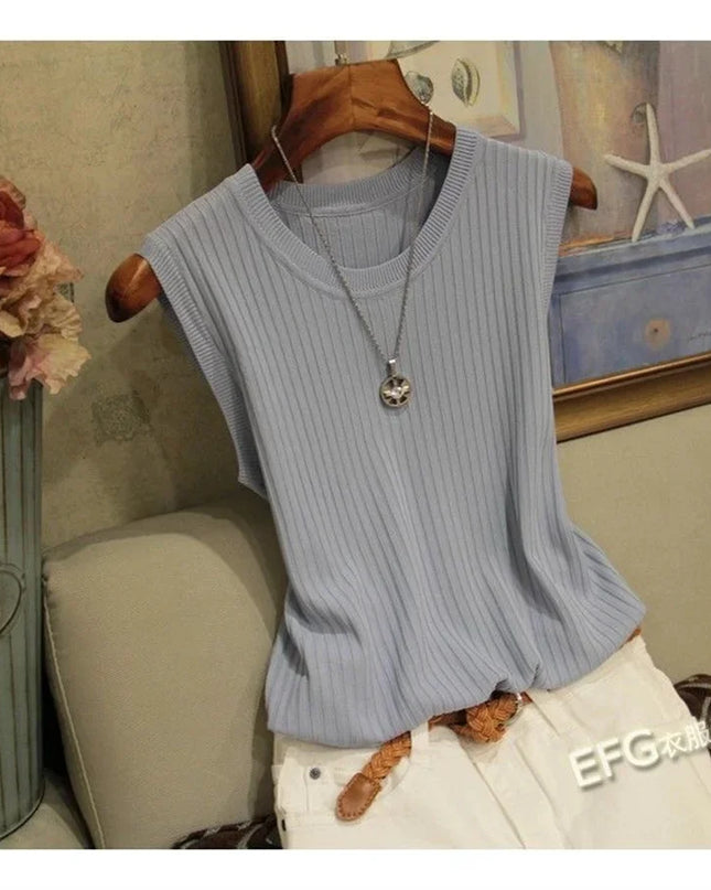 Summer Knitted Sleeveless Blouse™