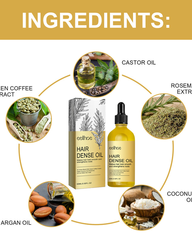 EELHOE Rosemary Hair Treatment Oil Scalp Cleansing Conditioning Volumizing Smoothing Repair Dry Frizzy Hair Conditioning Hair Treatment Oil