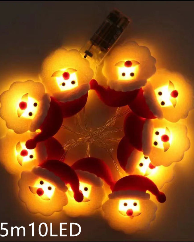 Christmas Decoration Light LED String Lights Santa Claus Snowflakes Pumpkin Lantern Ghost Halloween Christmas For Home Decor