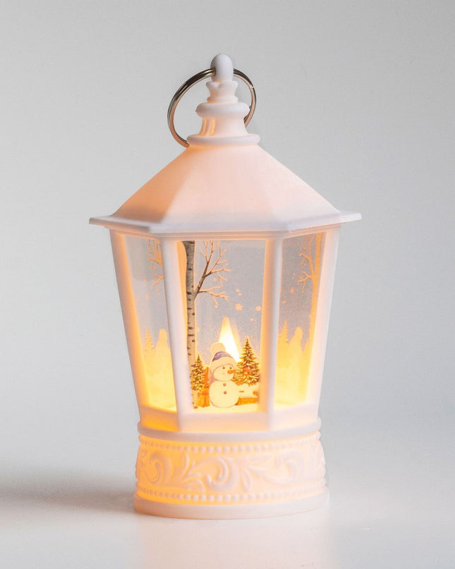 Lantern Santa Claus Snowman Light Merry Christmas Home Decor