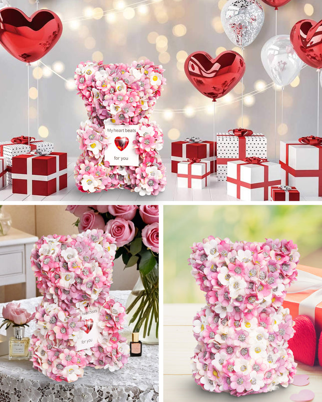 Valentine's Day Artificial Rose Bear Handmade Gift