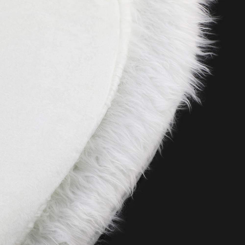 White Christmas Tree Skirt Plush Faux Fur Xmas Tree Merry Christmas Tree Decorations Navidad Home Decor