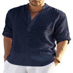 Men's Casual Long Sleeve Cotton linen shirt - Here 4 you