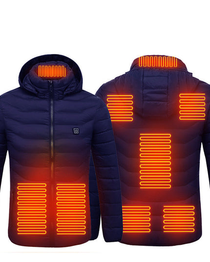 New Heated Jacket Coat USB Electric Jacket Cotton Coat Heater Thermal Clothing Heating Vest Men's Clothes Winter