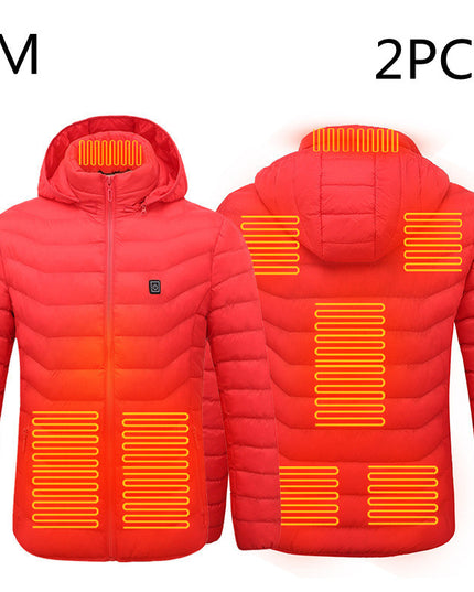 New Heated Jacket Coat USB Electric Jacket Cotton Coat Heater Thermal Clothing Heating Vest Men's Clothes Winter