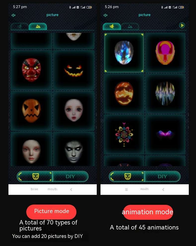 Halloween LED Luminous Face Masks - Here 4 you