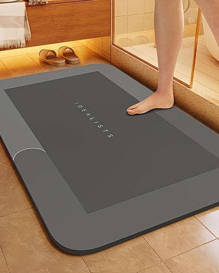 Quick-Dry Diatomite Bath Mat With Clover Design, Non-Slip Absorbent Bathroom Rug 50x80cm (USA ONLY)