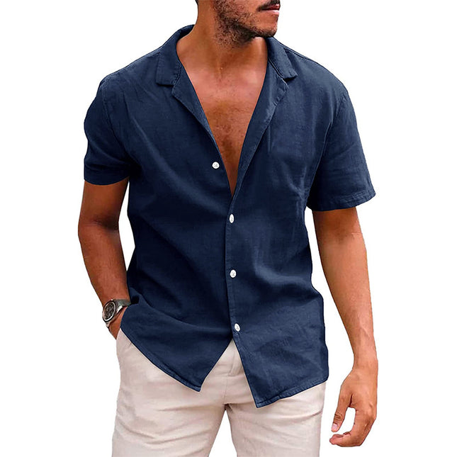 Men's Tops Casual Button Down Shirt Short Sleeve Beach Shirt Summer - Here 4 you