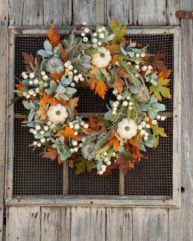Halloween Thanksgiving Autumn Frost Leaf Pumpkin Simulation Garland Props Home Decor