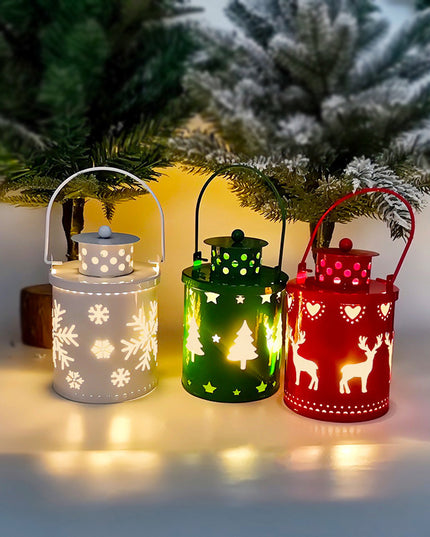 Christmas Candle Lights LED Small Lanterns Wind Lights Electronic Candles Nordic Style Creative Holiday Decoration Decorations