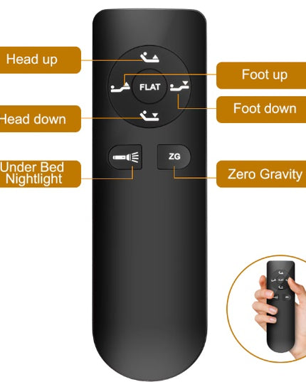 Adjustable Bed Base Frame Head And Foot Incline Quiet Motor King Size Zero Gravity, 4 Ports USB, Under-Bed Nightlight