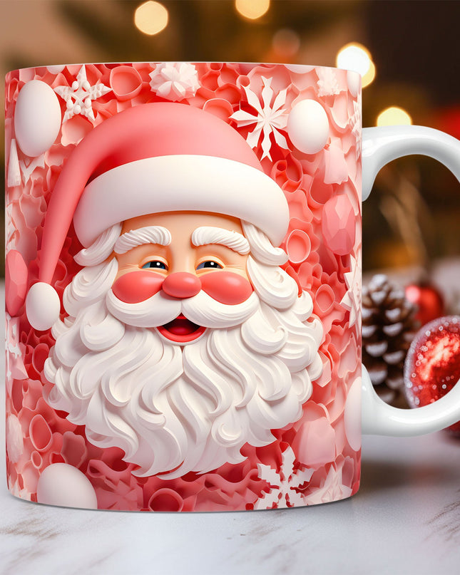 Christmas Theme Ceramic Mug 3D Santa Claus Coffee Cup Kitchen Gadgets
