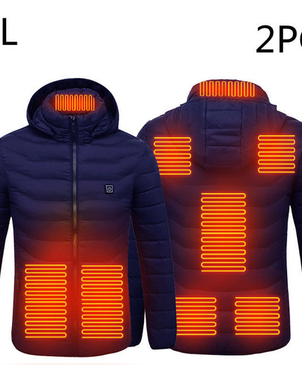 New Heated Jacket Coat USB Electric Jacket Cotton Coat Heater Thermal Clothing Heating Vest Men's Clothes Winter