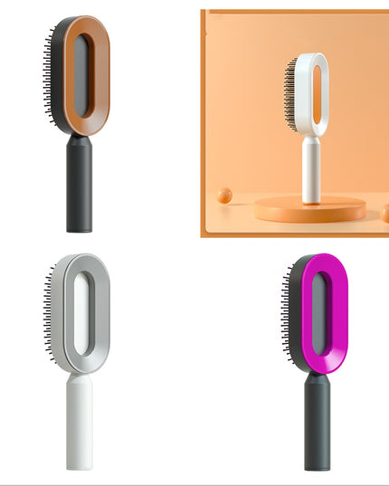 Self Cleaning Hair Brush For Women One-key Cleaning Hair Loss Airbag Massage Scalp Comb Anti-Static Hairbrush