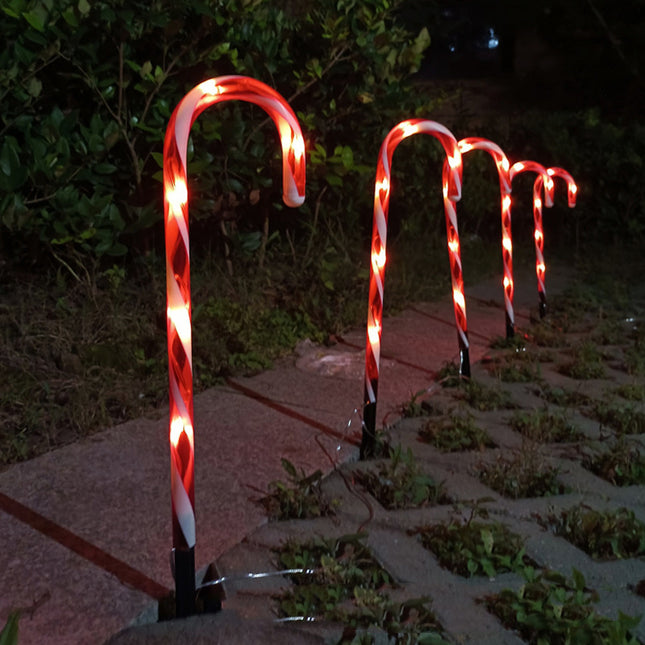Solar Powered Cane String Lights Christmas Outdoor Decor
