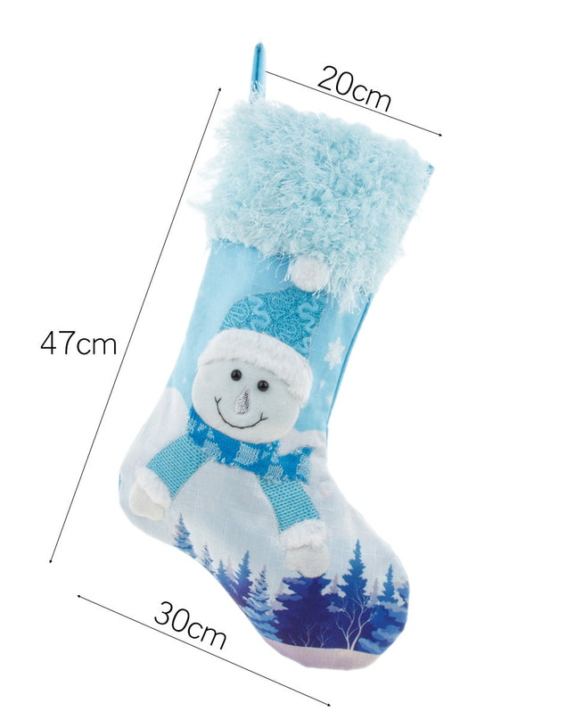 Glowing Large Christmas Stockings Gift Candy Bag With Lights, Christmas Decor for Home