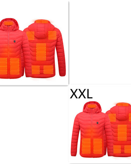 New Heated Jacket Coat USB Electric Jacket Cotton Coat Heater Thermal Clothing Heating Vest Men's Clothes Winter