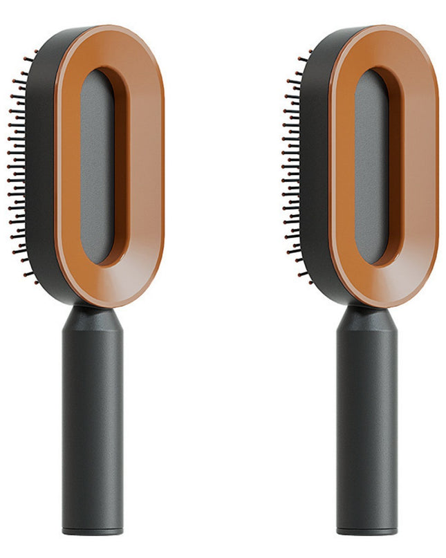 Self Cleaning Hair Brush For Women One-key Cleaning Hair Loss Airbag Massage Scalp Comb Anti-Static Hairbrush