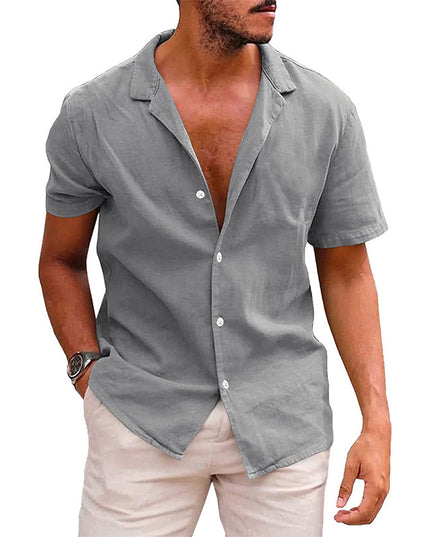Men's Tops Casual Button Down Shirt Short Sleeve Beach Shirt Summer - Here 4 you