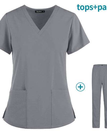 Stretch Slim Nurse Uniform Short-sleeved Summer Split Suit Overalls