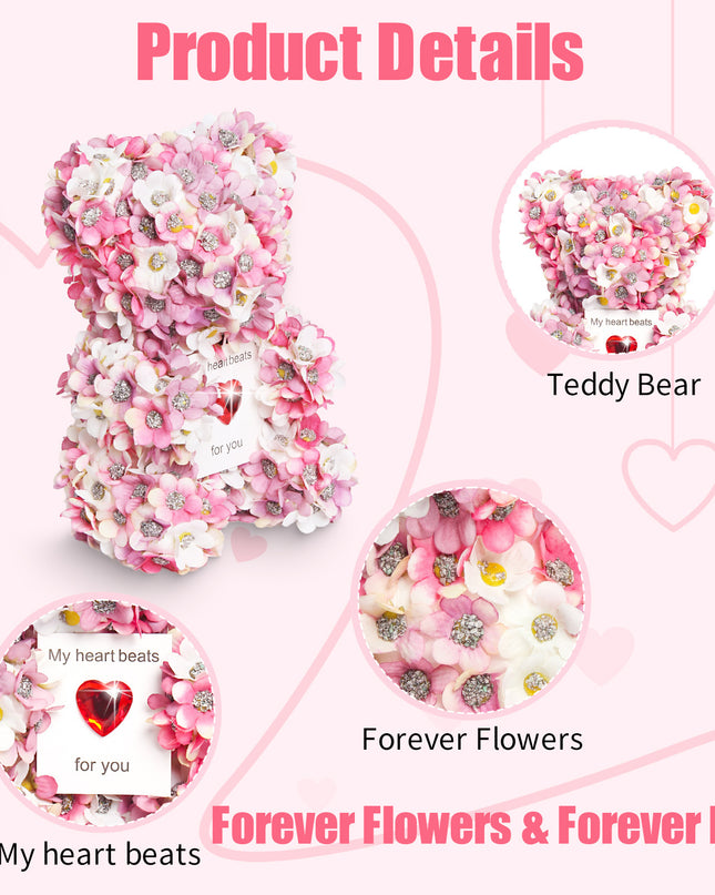 Valentine's Day Artificial Rose Bear Handmade Gift