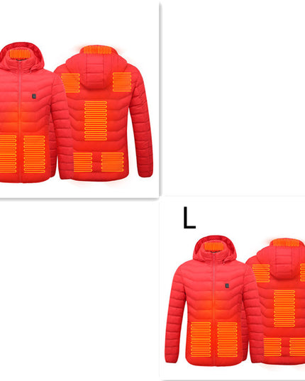 New Heated Jacket Coat USB Electric Jacket Cotton Coat Heater Thermal Clothing Heating Vest Men's Clothes Winter