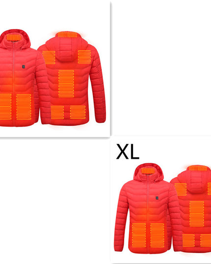 New Heated Jacket Coat USB Electric Jacket Cotton Coat Heater Thermal Clothing Heating Vest Men's Clothes Winter