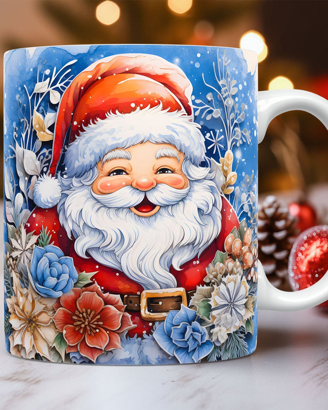 Christmas Theme Ceramic Mug 3D Santa Claus Coffee Cup Kitchen Gadgets
