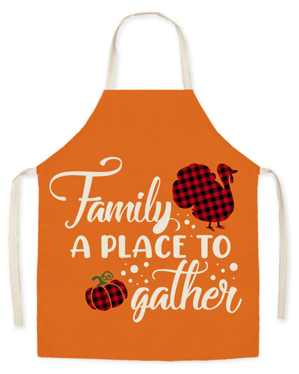 Thanksgiving Apron Turkey Pumpkin Creative Kitchen
