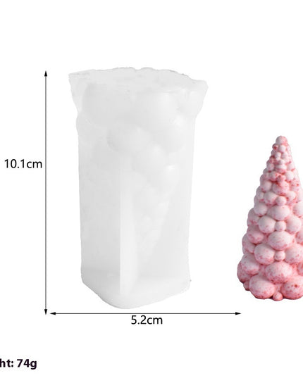 Christmas Three-dimensional Bubble Ball Christmas Tree Candle Mould