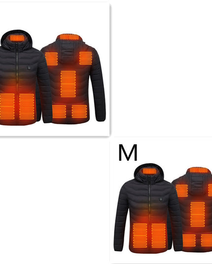 New Heated Jacket Coat USB Electric Jacket Cotton Coat Heater Thermal Clothing Heating Vest Men's Clothes Winter