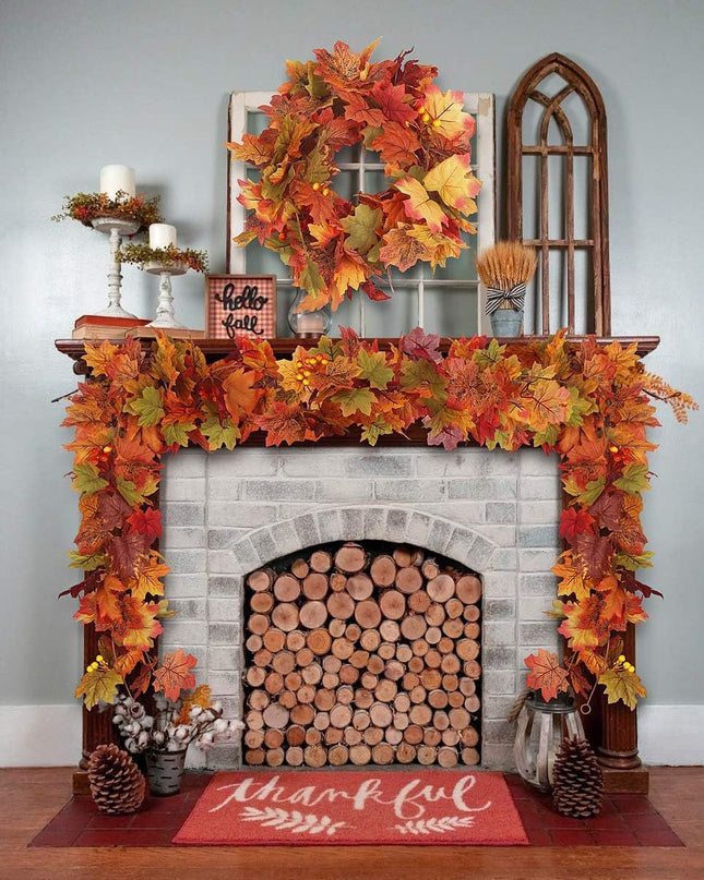 Thanksgiving Rattan Maple Rattan Decoration
