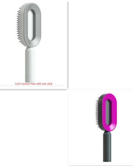 Self Cleaning Hair Brush For Women One-key Cleaning Hair Loss Airbag Massage Scalp Comb Anti-Static Hairbrush