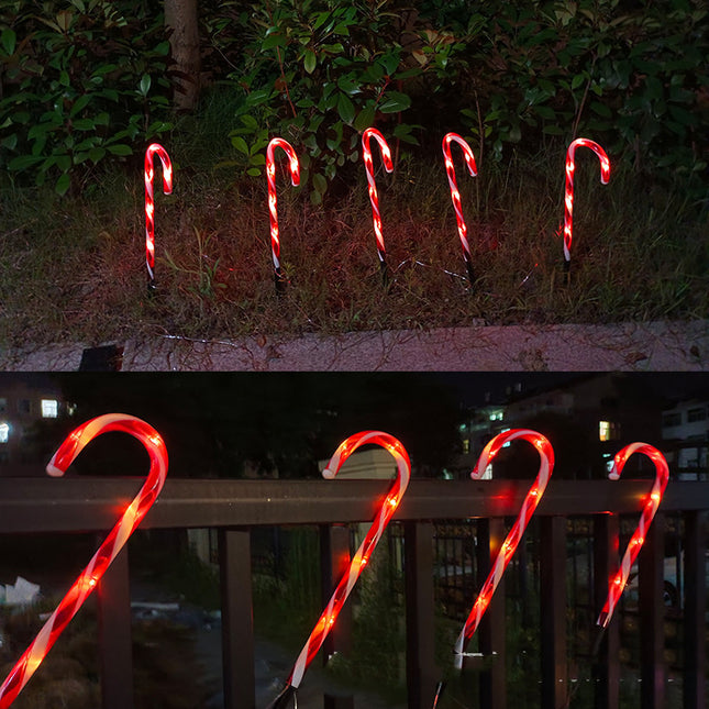 Solar Powered Cane String Lights Christmas Outdoor Decor
