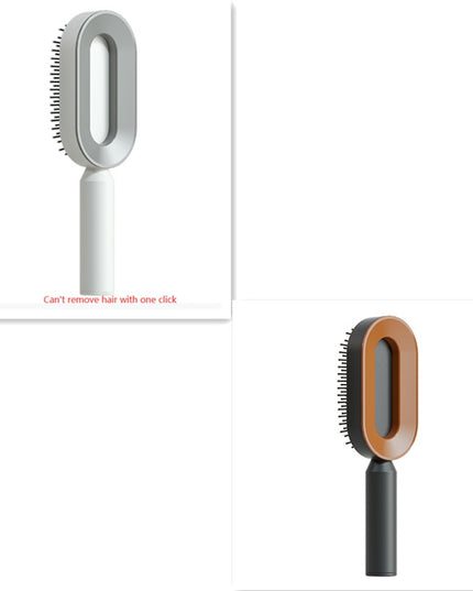 Self Cleaning Hair Brush For Women One-key Cleaning Hair Loss Airbag Massage Scalp Comb Anti-Static Hairbrush