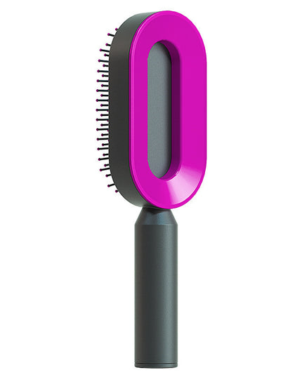 Self Cleaning Hair Brush For Women One-key Cleaning Hair Loss Airbag Massage Scalp Comb Anti-Static Hairbrush