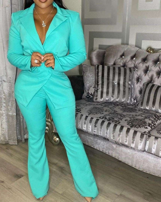 Fashion Casual Solid Color Suit - Here 4 you