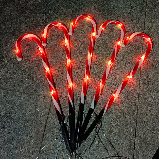 Solar Powered Cane String Lights Christmas Outdoor Decor