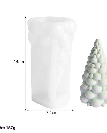 Christmas Three-dimensional Bubble Ball Christmas Tree Candle Mould