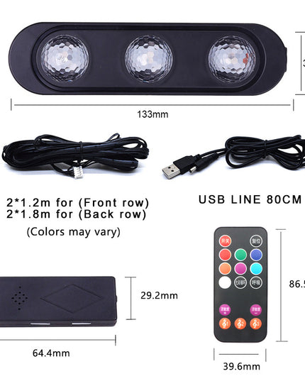Seven-color Voice-activated USB Foot Ambient Light - Here 4 you