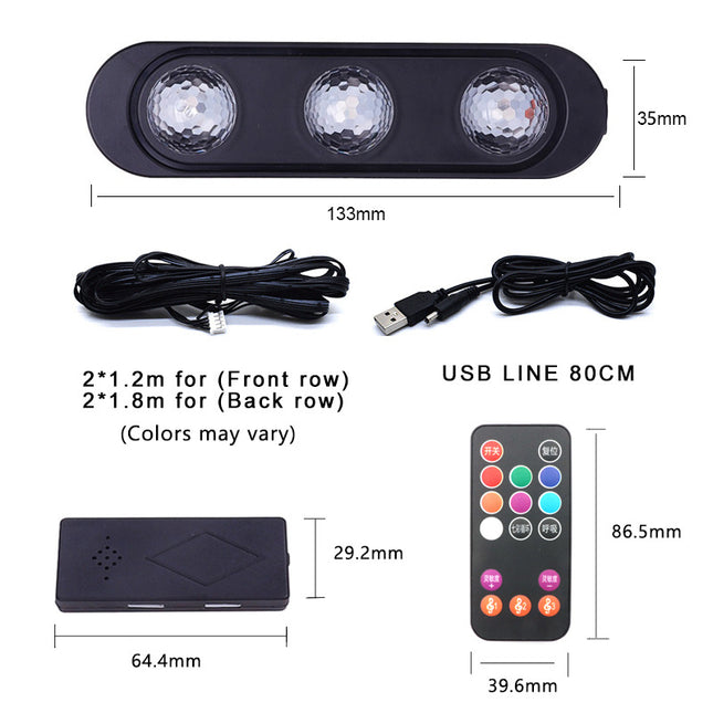 Seven-color Voice-activated USB Foot Ambient Light - Here 4 you