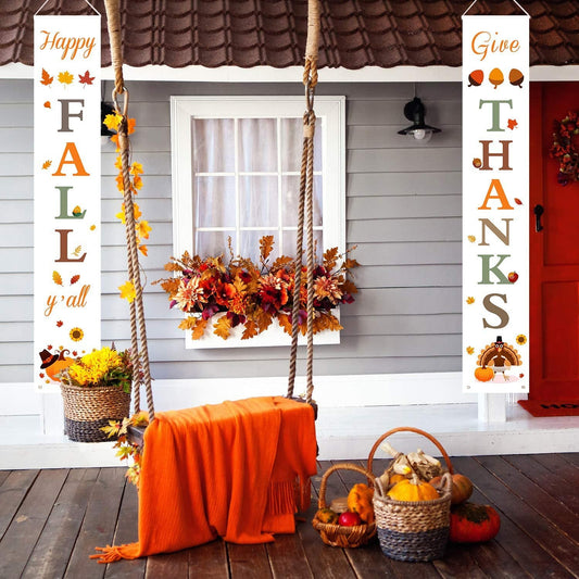 Thanksgiving Curtain Banner Background Decoration - Here4you617