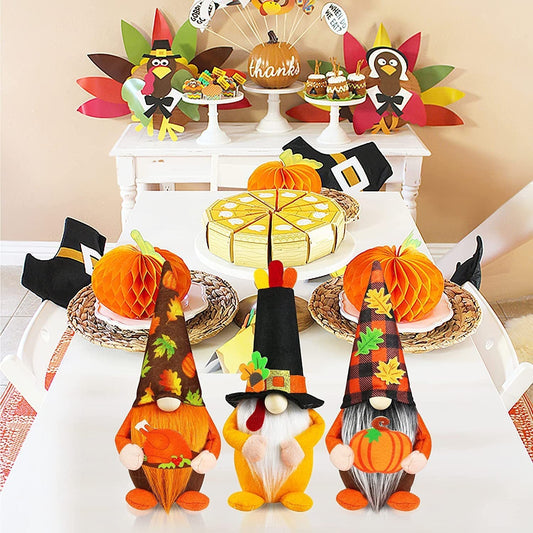 Thanksgiving Plush Decorative Doll - Here4you617Thanksgiving Plush Decorative DollCJYS198448603CXBlack Cap