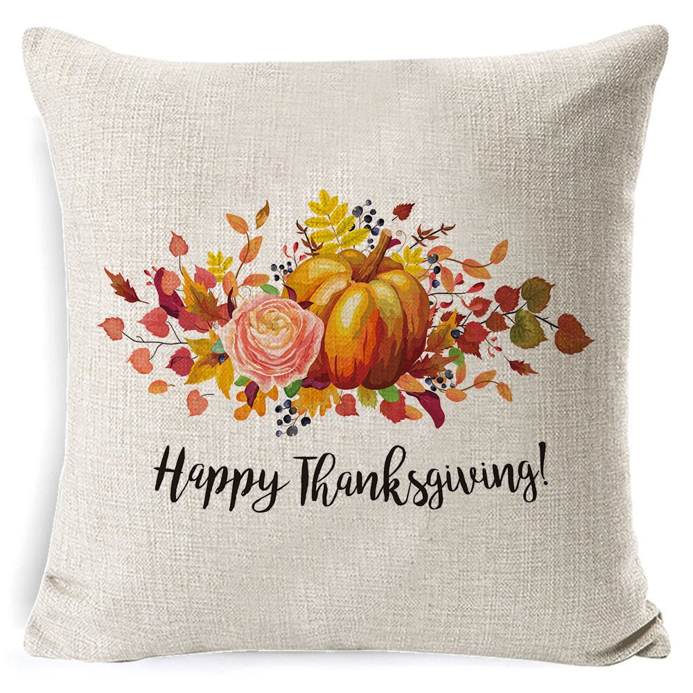 Thanksgiving pumpkin car sofa pillow - Here4you617