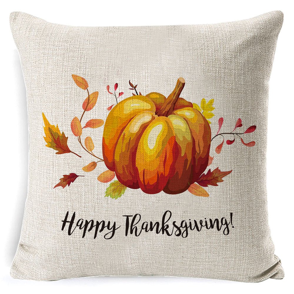 Thanksgiving pumpkin car sofa pillow - Here4you617