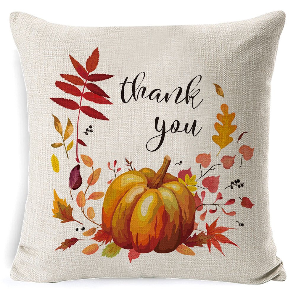 Thanksgiving pumpkin car sofa pillow - Here4you617