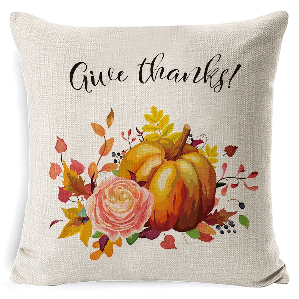 Thanksgiving pumpkin car sofa pillow - Here4you617